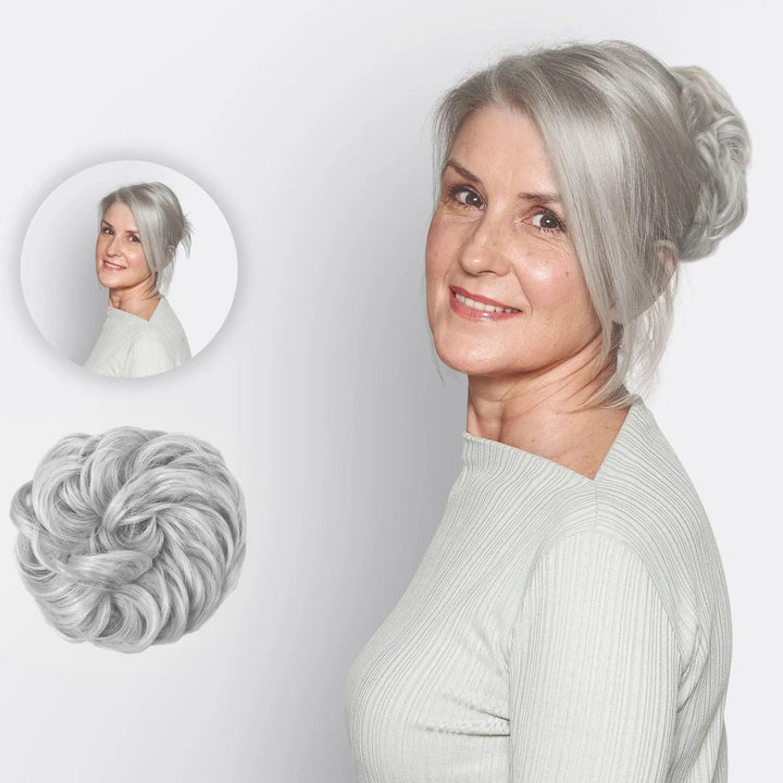 löshår tofs light grey